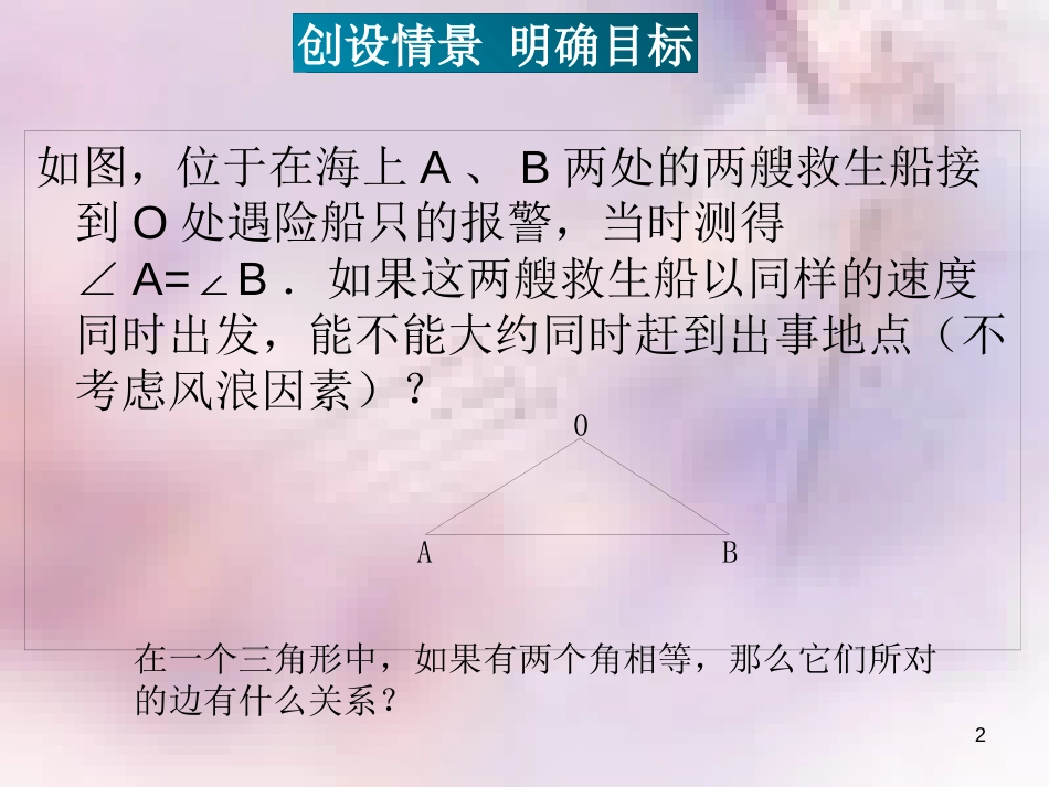 八年级数学上册 第13章 全等三角形 13.3 等腰三角形 第2课时 等腰三角形的判定课件 （新版）华东师大版_第2页