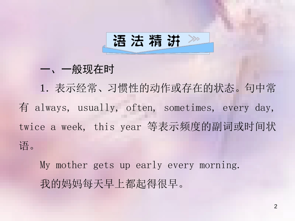 八年级英语上册 Unit 2 How often do you exercise（第2课时）Section A（Grammar Focus-3c）导学课件 （新版）人教新目标版_第2页