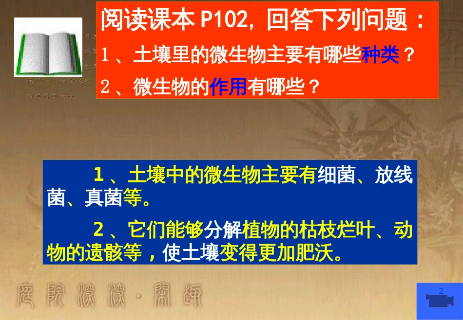 七年级生物下册 第五单元 第13章 土壤的生物 第2节 土壤里的微生物课件2 （新版）苏科版_第2页