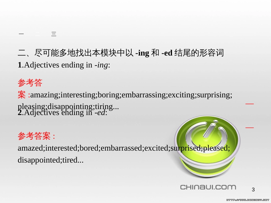高中英语 Unit 6 Design Section Ⅴ 单元语法突破课件 北师大版必修2 (3)_第3页
