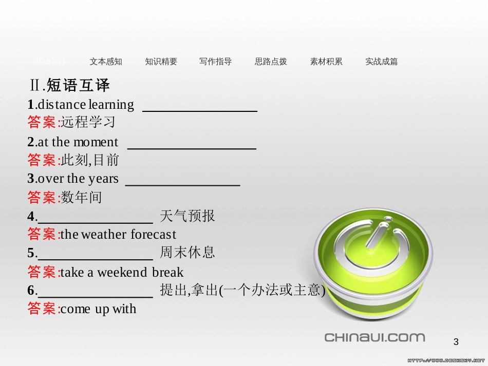 高中英语 Unit 6 Design Section Ⅴ 单元语法突破课件 北师大版必修2 (35)_第3页