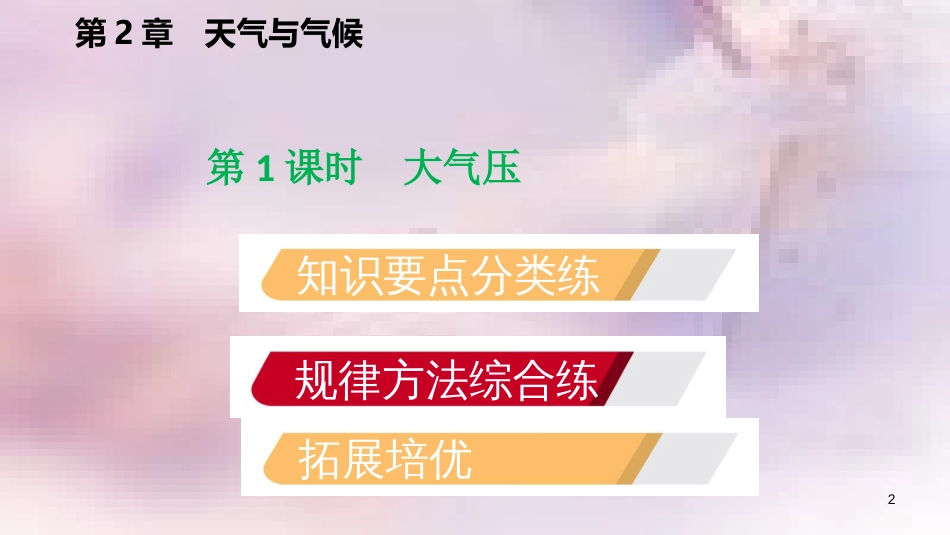 八年级科学上册 第2章 天气与气候 2.3 大气的压强 2.3.1 大气压强的存在练习课件 （新版）浙教版_第2页