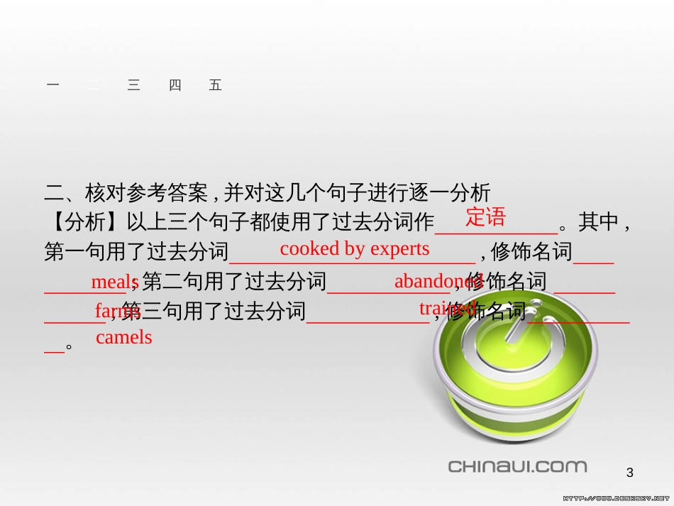 高中英语 Unit 6 Design Section Ⅴ 单元语法突破课件 北师大版必修2 (13)_第3页