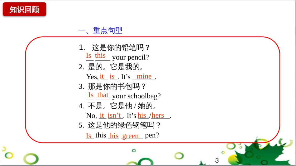 三年级语文上册 第三单元期末总复习课件 新人教版 (1507)_第3页