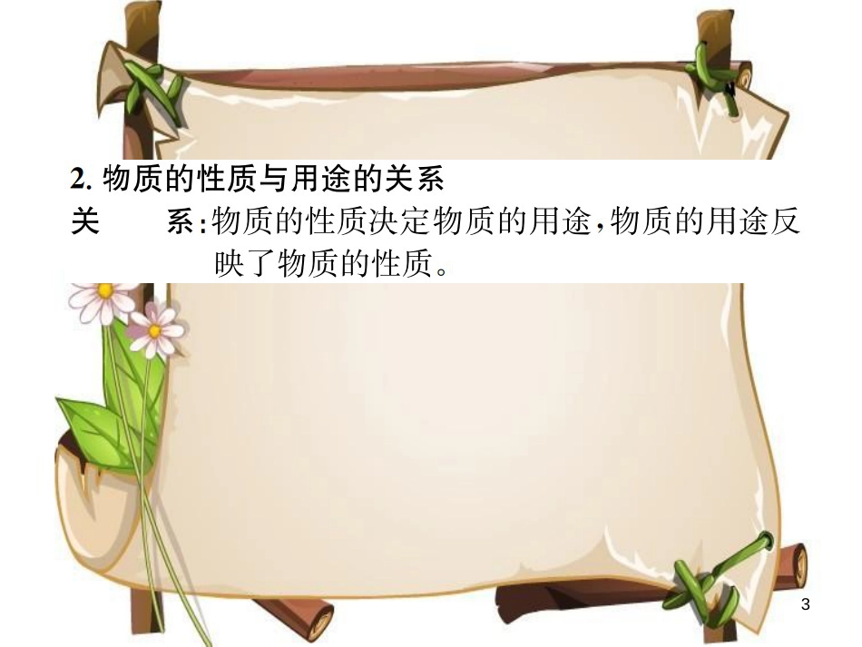 （河南专版）九年级化学上册 第一单元 走进化学世界 课题1 第2课时 化学性质和物理性质（增分课练）习题课件 （新版）新人教版_第3页