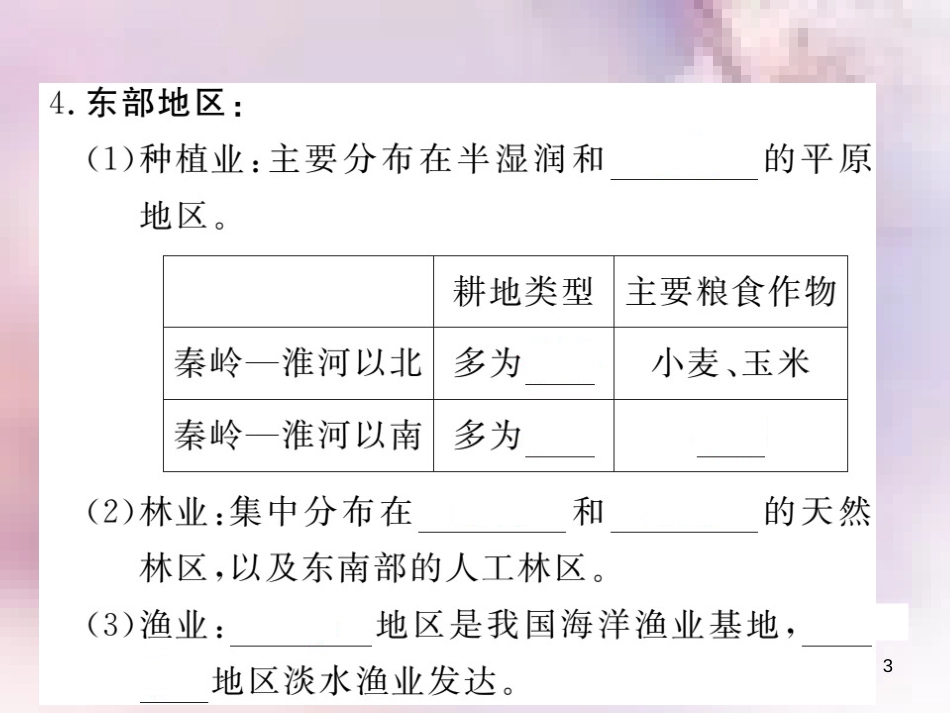 八年级地理上册 第4章 第二节 农业（第1课时 农业及其重要性 我国农业的地区分布）习题课件 （新版）新人教版_第3页