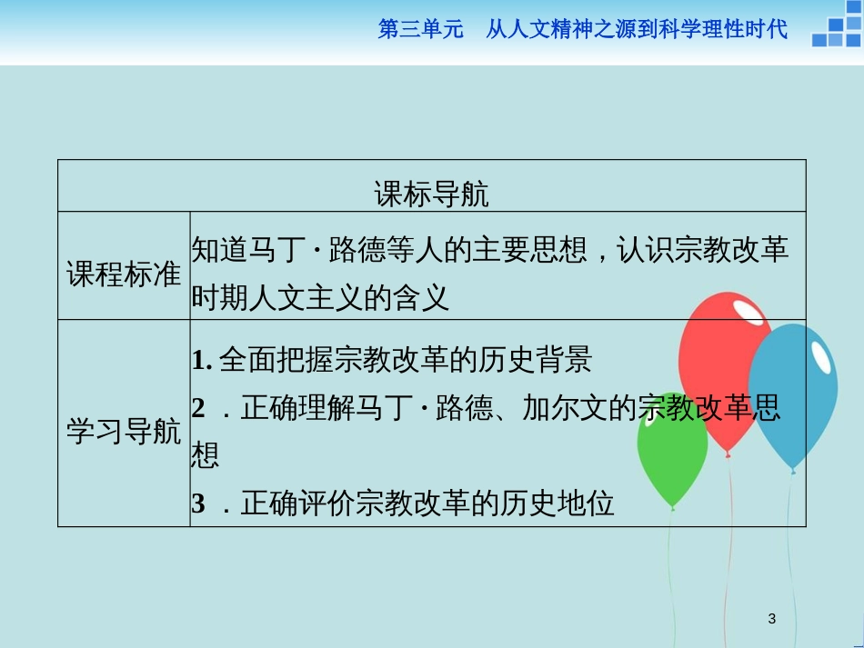 2017-2018学年高中历史 第三单元 从人文精神之源到科学理性时代 第13课 挑战教皇的权威课件 岳麓版必修3_第3页