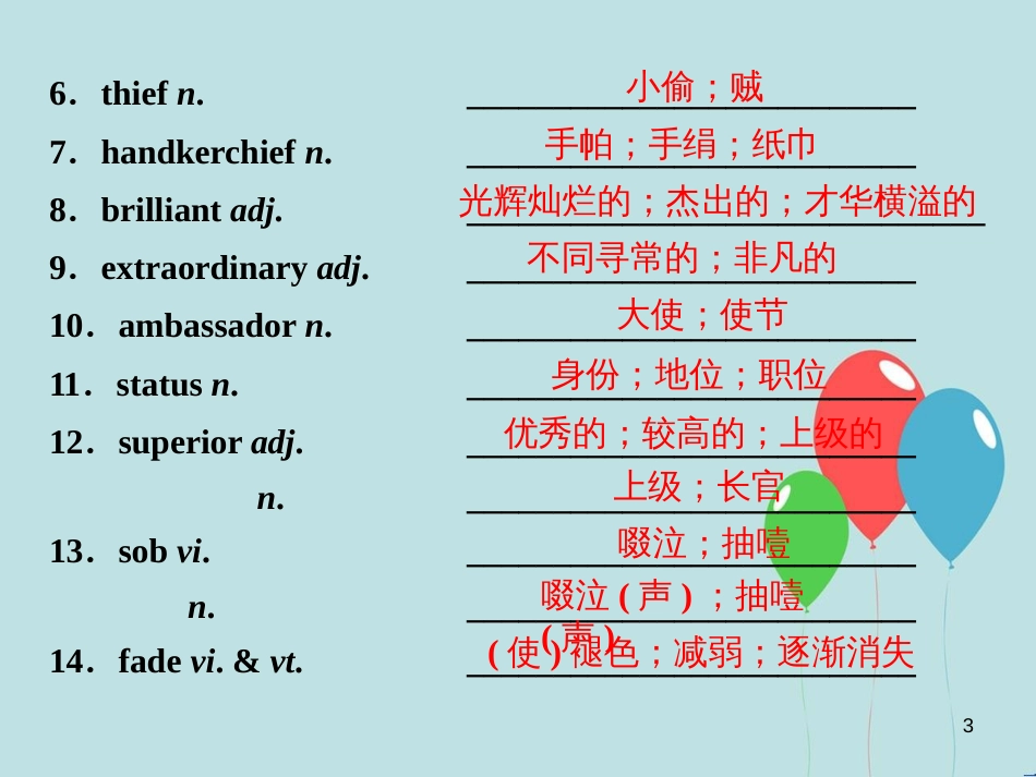 （浙江专版）高考英语一轮复习 第一部分 基础考点聚焦 Unit 4 Pygmalion课件 新人教版选修8_第3页