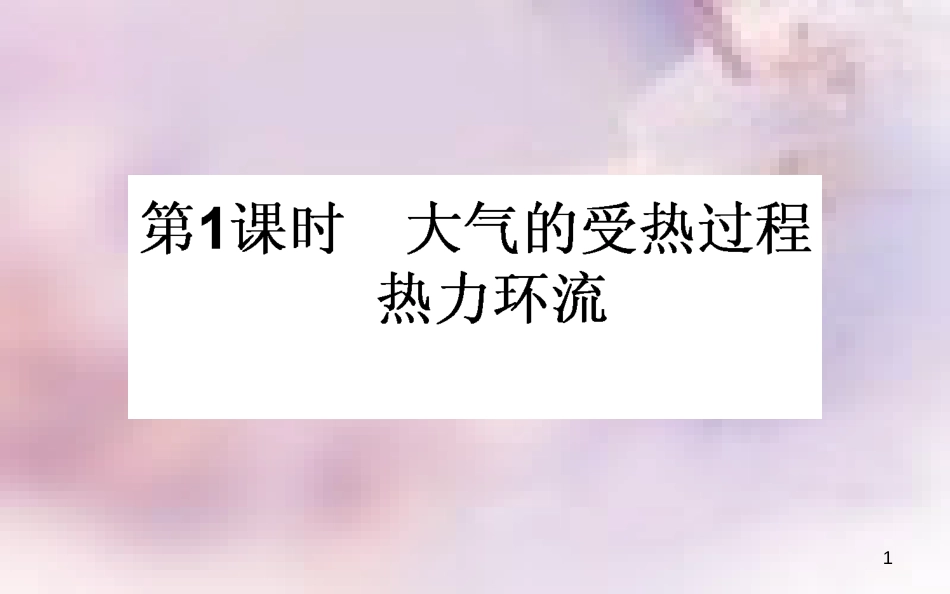 高中地理 第二章 地球上的大气 2.1 冷热不均引起大气运动 2.1.1 大气的受热过程、热力环流导学课件 新人教版必修1_第1页