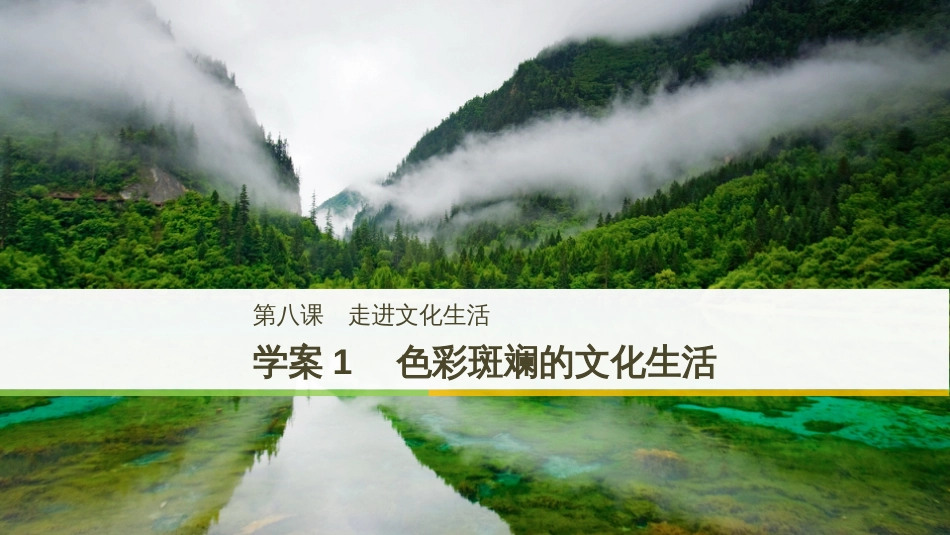 高中政治 第四单元 发展中国特色社会主义文化 第八课 走进文化生活 1 色彩斑斓的文化生活课件 新人教版必修3_第1页