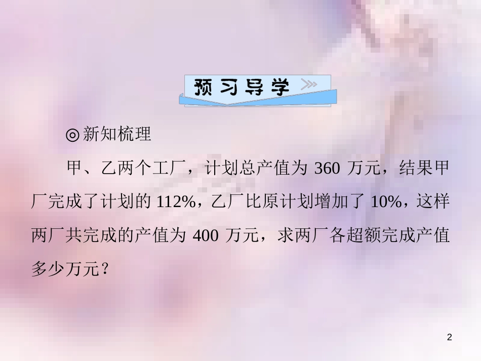 八年级数学上册 第五章 二元一次方程组 5.4 应用二元一次方程组—增收节支导学课件 （新版）北师大版_第2页