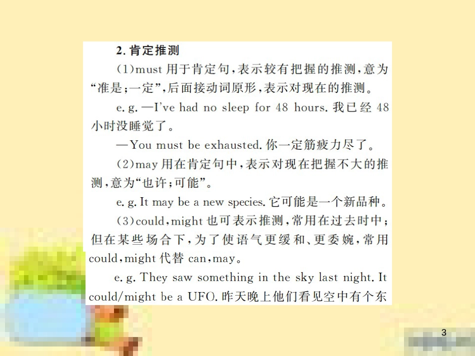九年级英语下册 Unit 10 Get Ready for the Future语法精练及易错归纳作业课件 （新版）冀教版 (391)_第3页