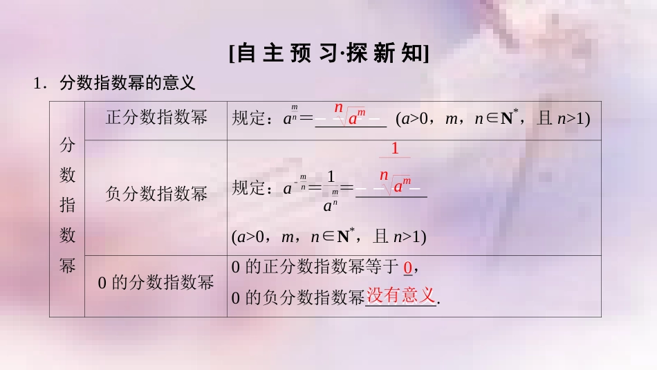 高中数学 第二章 基本初等函数（Ⅰ）2.1 指数函数 2.1.1 指数与指数幂的运算 第2课时 指数幂及运算课件 新人教A版必修1_第3页