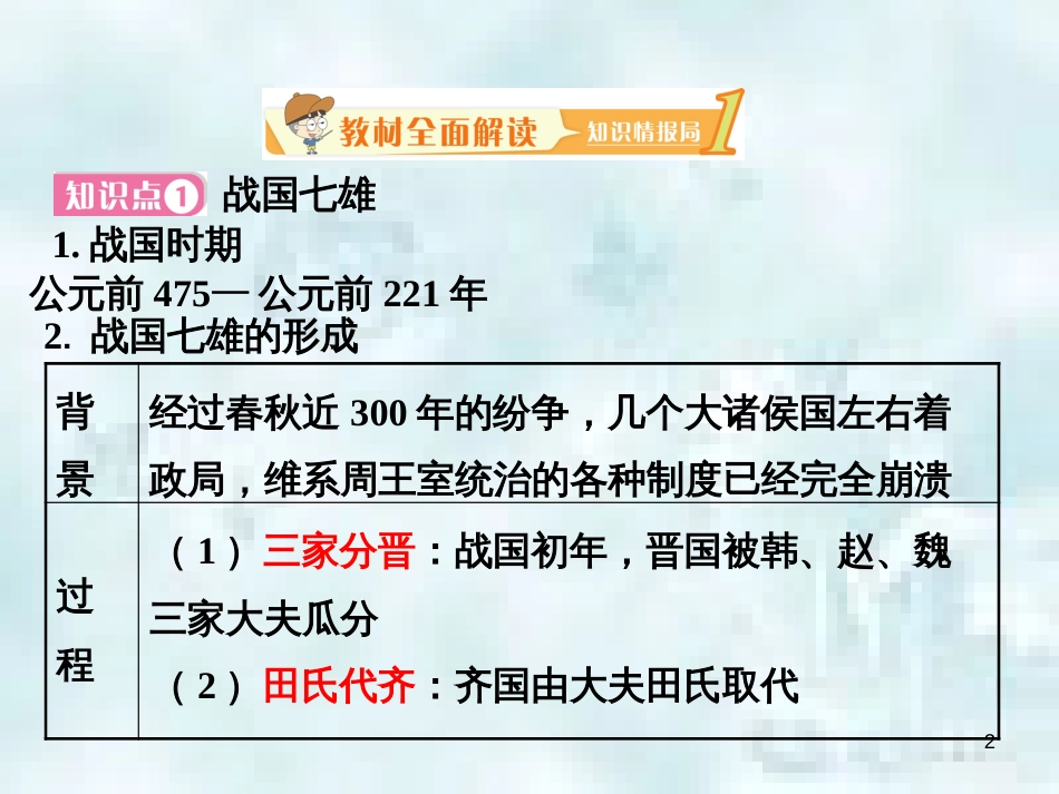 七年级历史上册 第二单元 夏商周时期 早期国家的产生与社会变革 第七课 战国时期的社会变化教学优质课件 新人教版_第2页