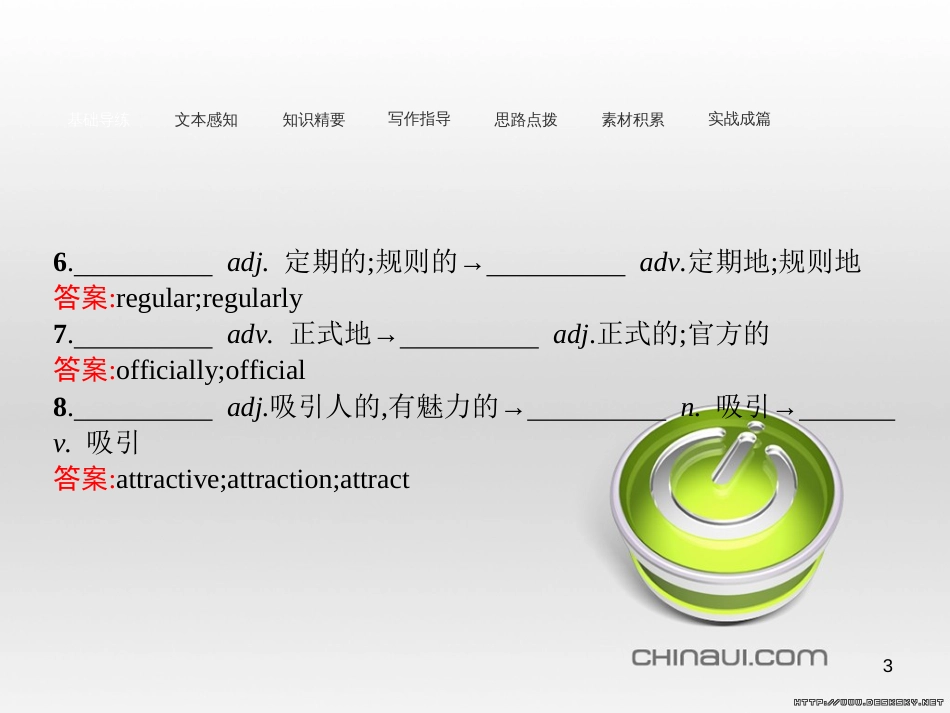 高中英语 Unit 6 Design Section Ⅴ 单元语法突破课件 北师大版必修2 (50)_第3页