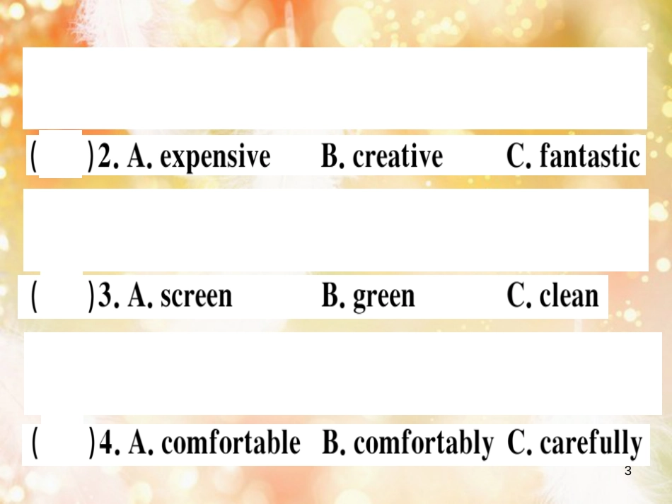 八年级英语上册 Unit 4 What’s the best movie theater仿真模拟卷课件 （新版）人教新目标版_第3页