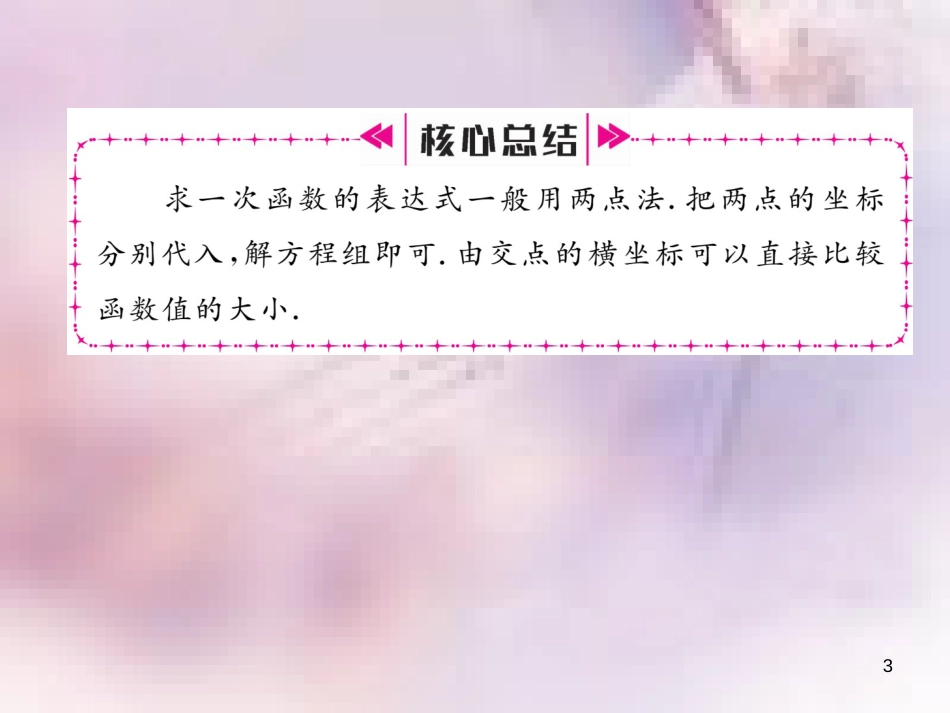 八年级数学上册 第5章 二元一次方程组 5.7 用二元一次方程组确定一次函数表达式作业课件 （新版）北师大版_第3页