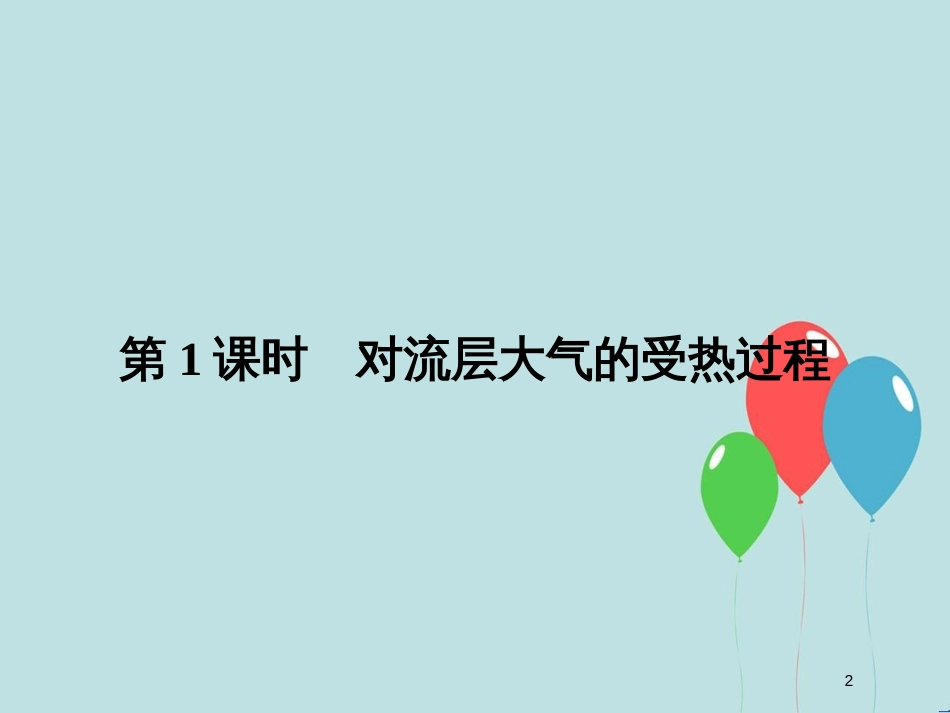（浙江专版）高中地理 第二章 自然环境中的物质运动和能量交换 2.3.1 对流层大气的受热过程课件 湘教版必修1_第2页