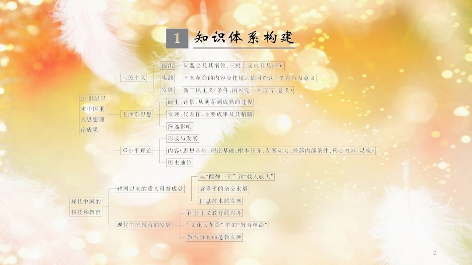 高考历史一轮复习 专题十五 20世纪以来中国重大思想理论成果和现代中国的科技与教育专题提升课件 人民版_第2页