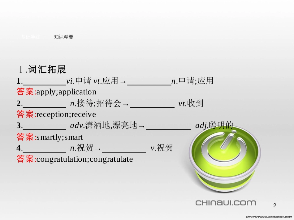 高中英语 Unit 6 Design Section Ⅴ 单元语法突破课件 北师大版必修2 (43)_第2页