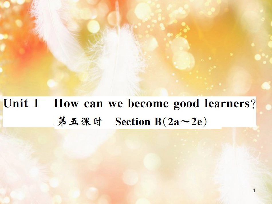 九年级英语全册 Unit 1 How can we become good learners（第5课时）习题课件 （新版）人教新目标版_第1页