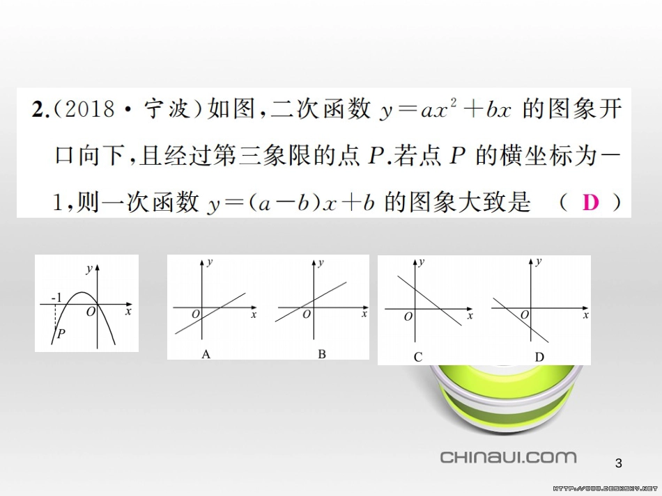 中考数学总复习 题型集训（22）—以相似三角形为背景的计算和证明课件 (35)_第3页