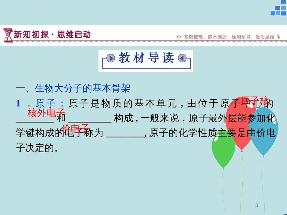 高中生物 第二章 细胞的化学组成 第二节 细胞中的生物大分子 第1讲 生物大分子的基本骨架 糖类、脂质的种类和功能课件 苏教版必修1_第3页