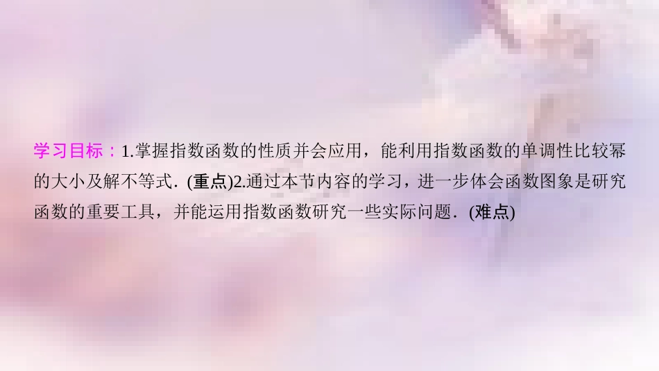 高中数学 第二章 基本初等函数（Ⅰ）2.1 指数函数 2.1.2 指数函数及其性质 第2课时 指数函数及其性质的应用课件 新人教A版必修1_第2页