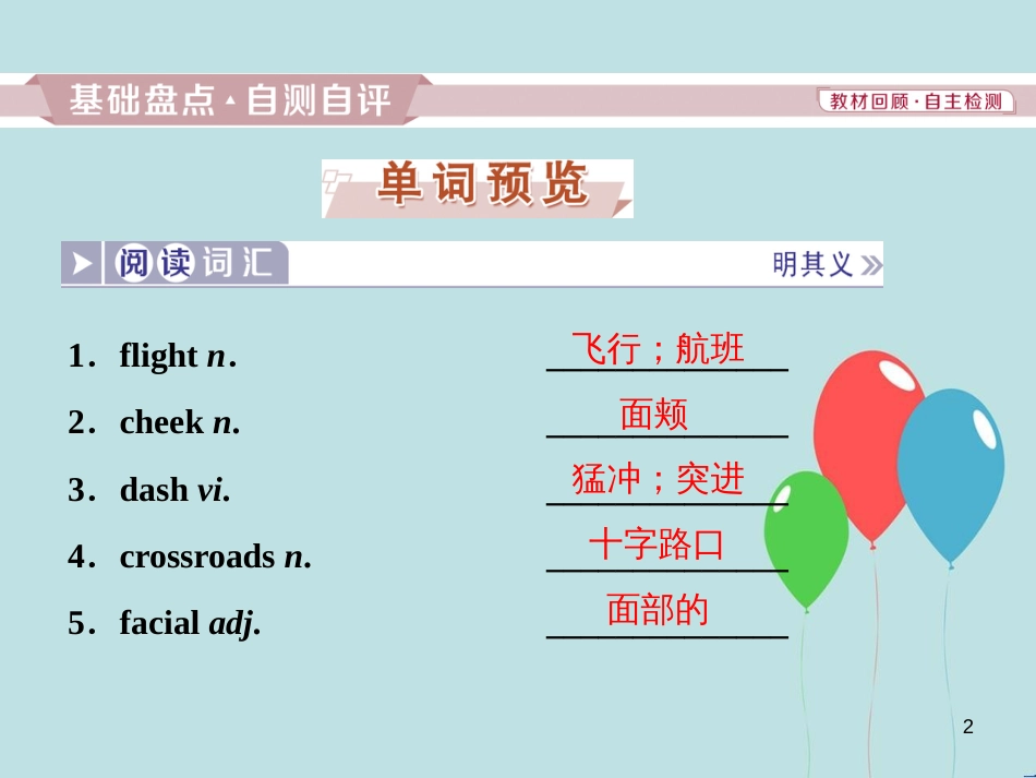 （浙江专版）高考英语一轮复习 第一部分 基础考点聚焦 Unit 4 Body language课件 新人教版必修4_第2页