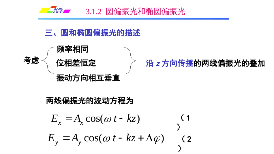 (1.1.4)--3.1.2圆偏振光和椭圆偏振光_第3页