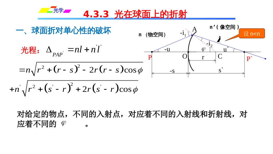 (1.2.12)--4.3.3 光在球面上的折射_第2页