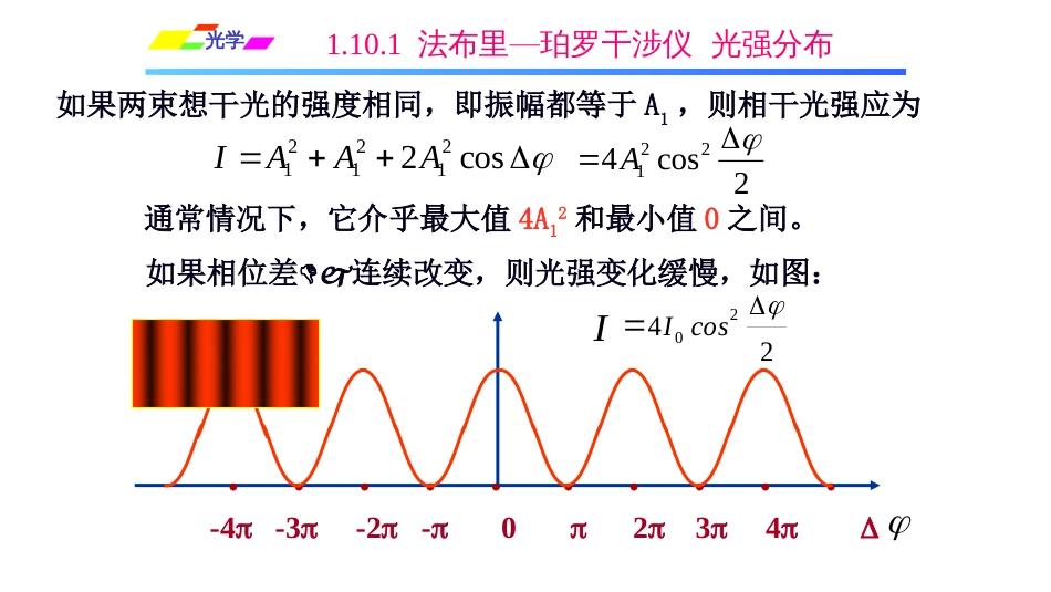 (1.4.8)--1.10.1法布里—珀罗干涉仪 光强分布_第2页