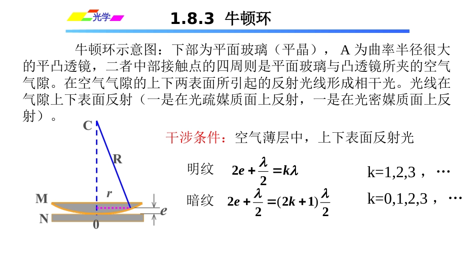 (1.4.15)--1.8.3牛顿环光学_第1页