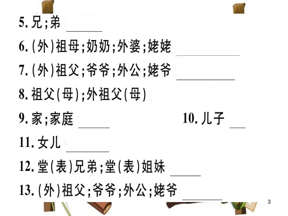 （安徽专版）七年级英语上册 Unit 2 This is my sister写作专项习题讲评课件 （新版）人教新目标版_第3页
