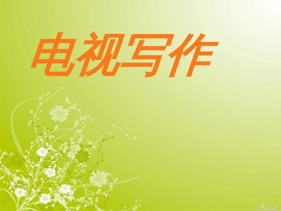 电视写作要求与技巧培训(ppt 101页)_第1页