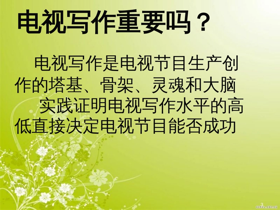 电视写作要求与技巧培训(ppt 101页)_第3页