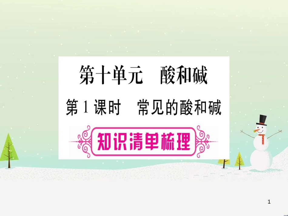 中考化学总复习 第1部分 教材系统复习 九上 第1单元 走进化学世界习题课件1 (80)_第1页