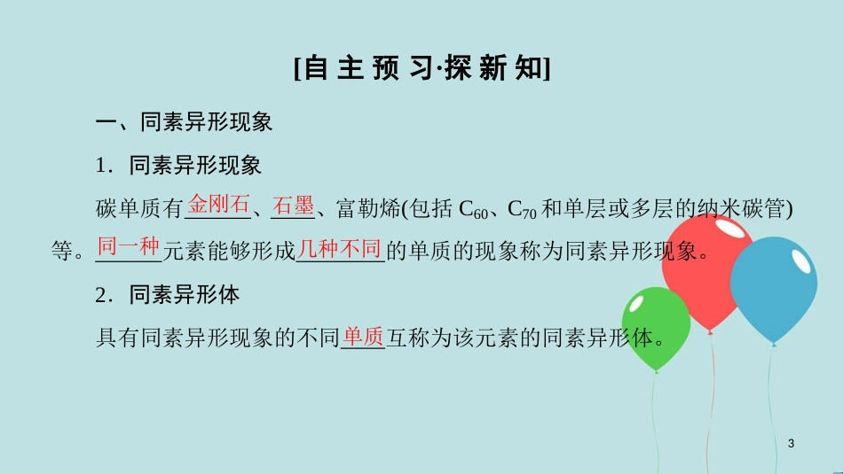 高中化学 专题1 微观结构与物质的多样性 第3单元 从微观结构看物质的多样性 第1课时 同素异形现象与同分异构现象课件 苏教版必修2_第3页