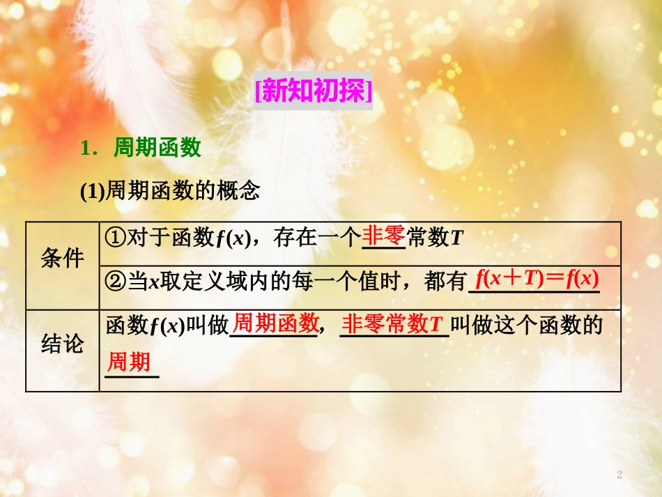 （浙江专版）高中数学 第一章 三角函数 1.4.2 第一课时 正弦函数、余弦函数的周期性与奇偶性课件 新人教A版必修4_第2页