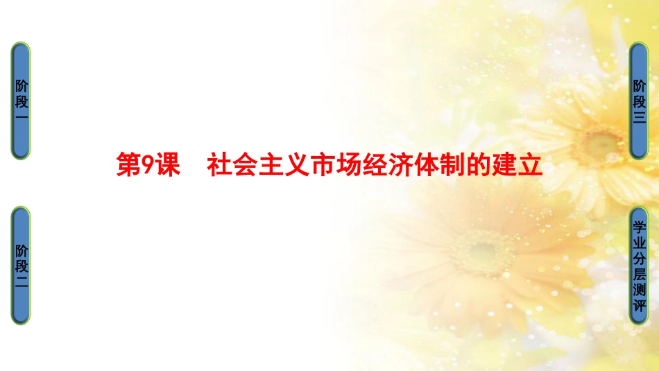 高中历史 第三单元 中国特色社会主义建设的道路 第9课 社会主义市场经济体制的建立课件1 北师大版必修2_第1页