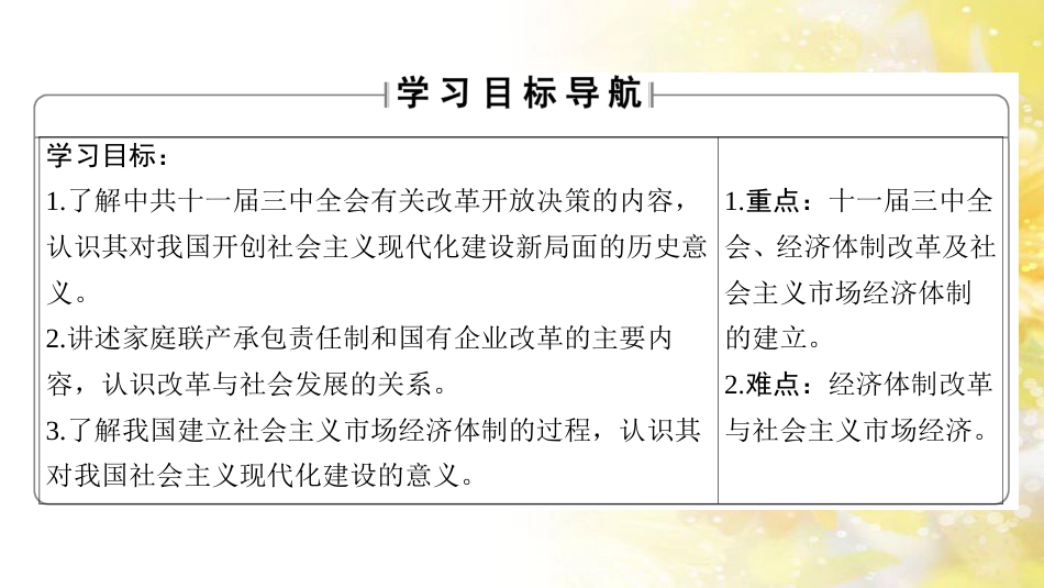 高中历史 第三单元 中国特色社会主义建设的道路 第9课 社会主义市场经济体制的建立课件1 北师大版必修2_第2页