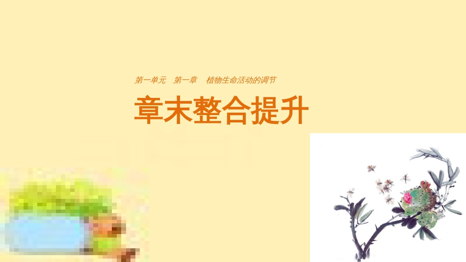 高中生物 第一单元 生物个体的稳态与调节 第一章 植物生命活动的调节章末整合课件 中图版必修3 (1)_第1页