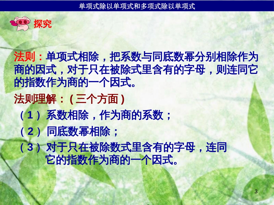 陕西省安康市石泉县池河镇八年级数学上册 14.1 整式的乘法 14.1.4 整式的乘法（2）课件 （新版）新人教版_第3页