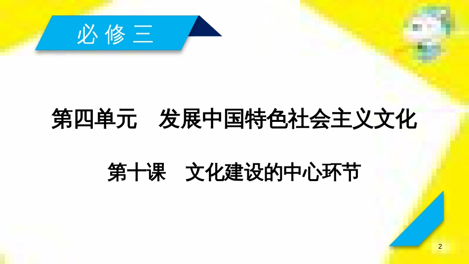 高考政治一轮总复习 第三部分 文化生活 第4单元 发展中国特色社会主义文化 第九课 建设社会主义文化强国限时规范特训课件 (1376)_第2页
