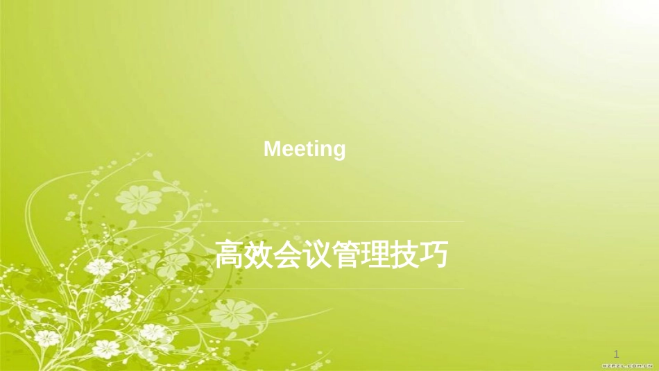 高效会议管理技巧培训课件(PPT 52页)_第1页