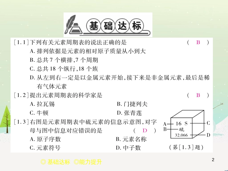 九年级化学上册 3.3 元素习题课件 （新版）新人教版 (623)_第2页