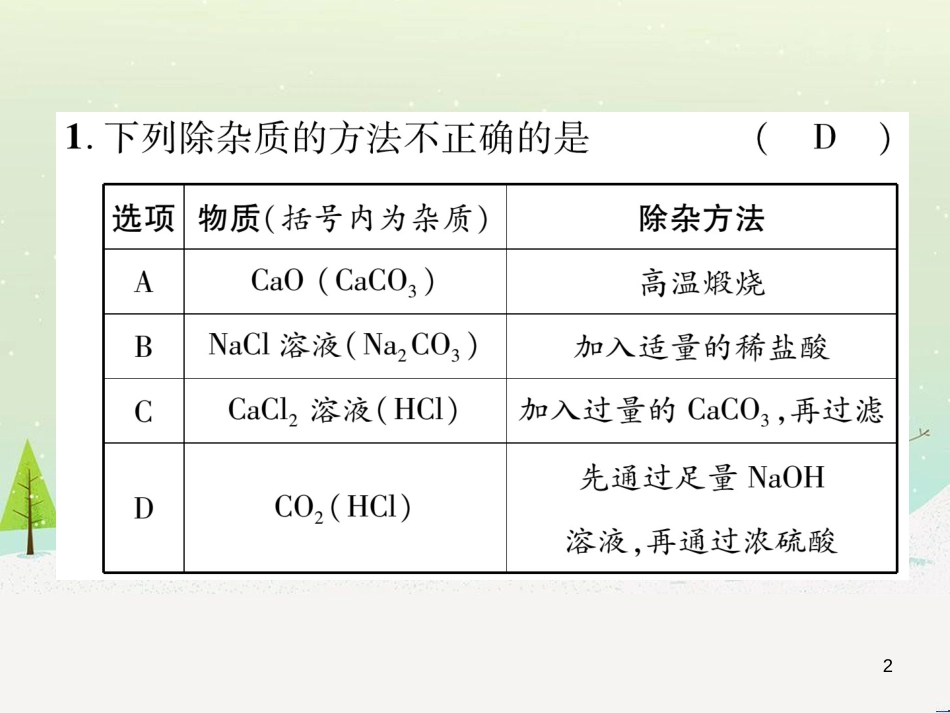 中考化学毕业总复习 第2编 重点专题突破篇 专题突破1 共存问题课件 (6)_第2页