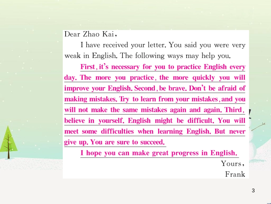 九年级英语全册 Unit 1 How can we become good learners（第2课时）Section A（3a-4c）作业课件 （新版）人教新目标版 (56)_第3页