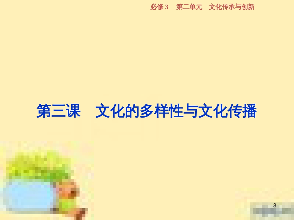 高考政治一轮复习 第一单元 文化与生活单元优化总结课件 新人教版必修3 (725)_第3页