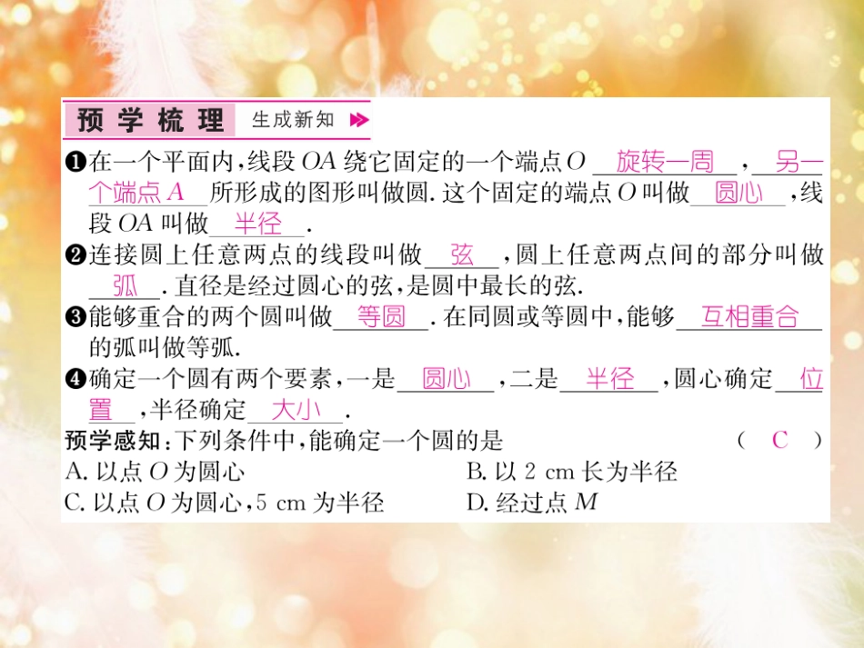 （遵义专版）九年级数学上册 第24章 圆 24.1 圆的有关性质 24.1.1 圆习题课件 （新版）新人教版_第2页